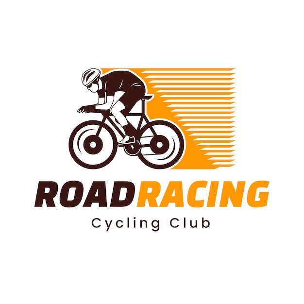 Logotipo de bicicleta dibujado a mano