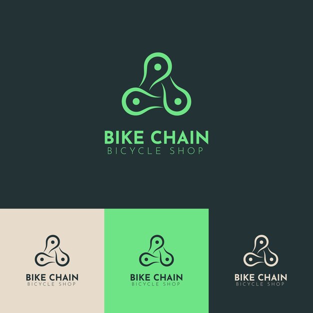 Logotipo de bicicleta de diseño plano