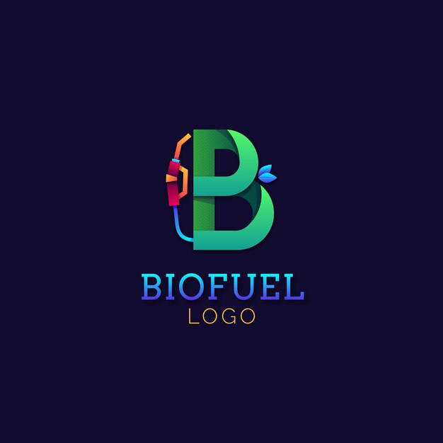 Logotipo de biocombustible degradado de la industria