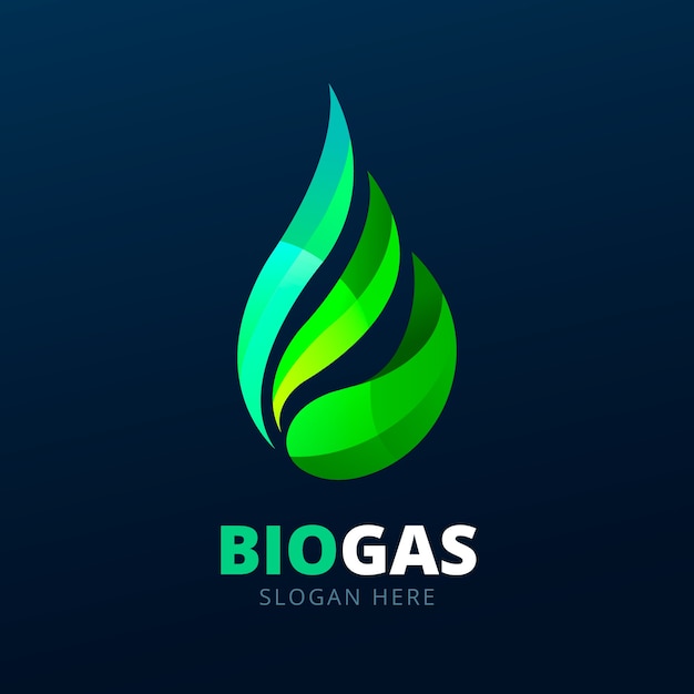 Logotipo de biogás degradado