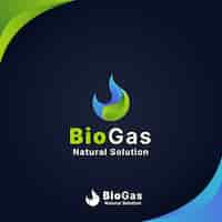 Vector gratuito logotipo de biogás de la industria de gradiente