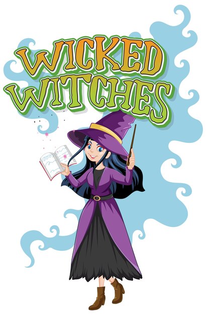 Logotipo de brujas malvadas sobre fondo blanco