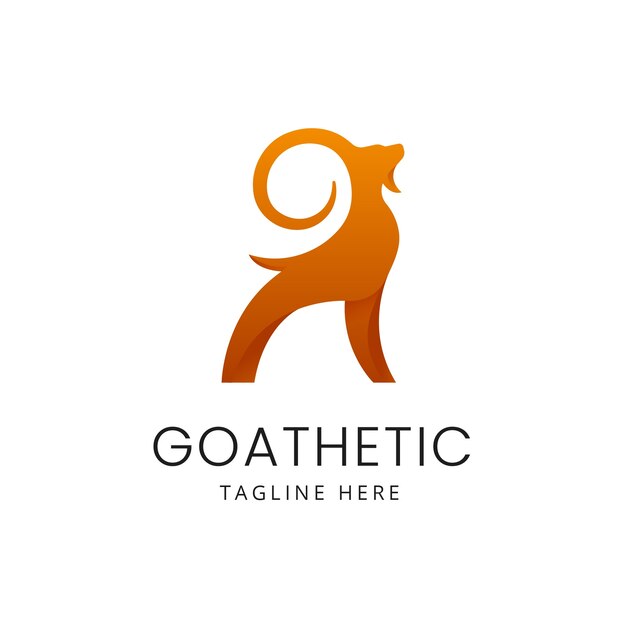 Logotipo de cabra degradado