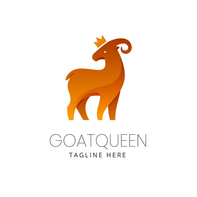 Logotipo de cabra degradado