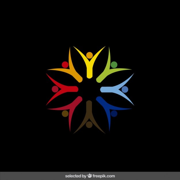 Logotipo caridad colorido