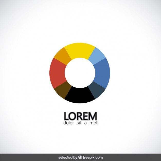 Vector gratuito logotipo del círculo abstracto colorido
