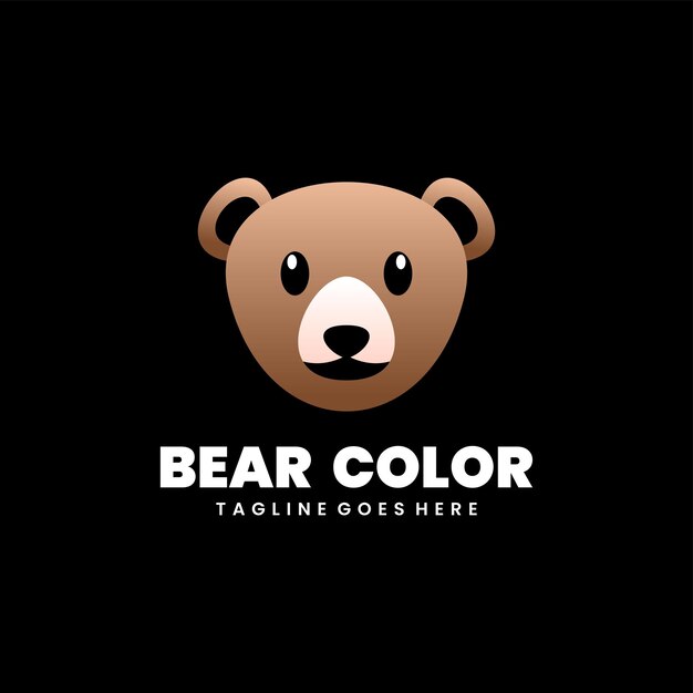 Logotipo de color de oso libre de vectores diseño colorido