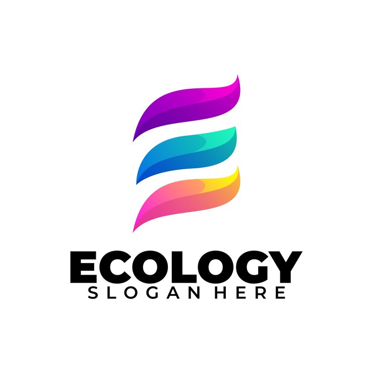 Vector gratuito logotipo colorido moderno de la letra e