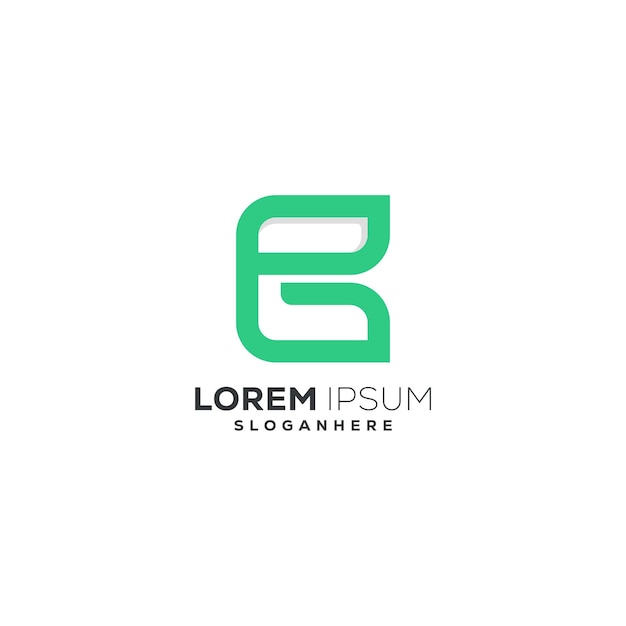 logotipo combinación de la letra g y verde