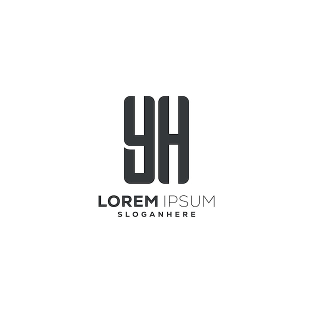 logotipo combinación de las letras y y h