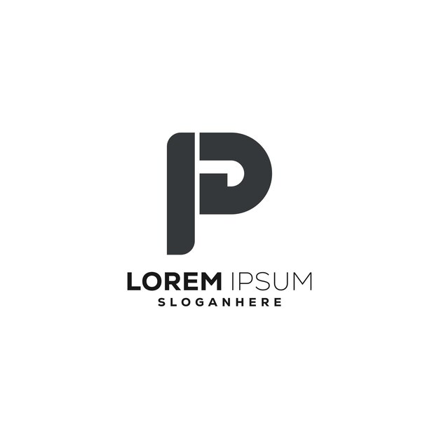 Logotipo de combinación de las letras p y g