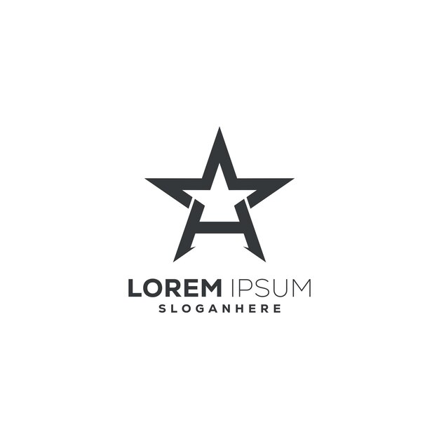 logotipo combinado de la letra a y una estrella
