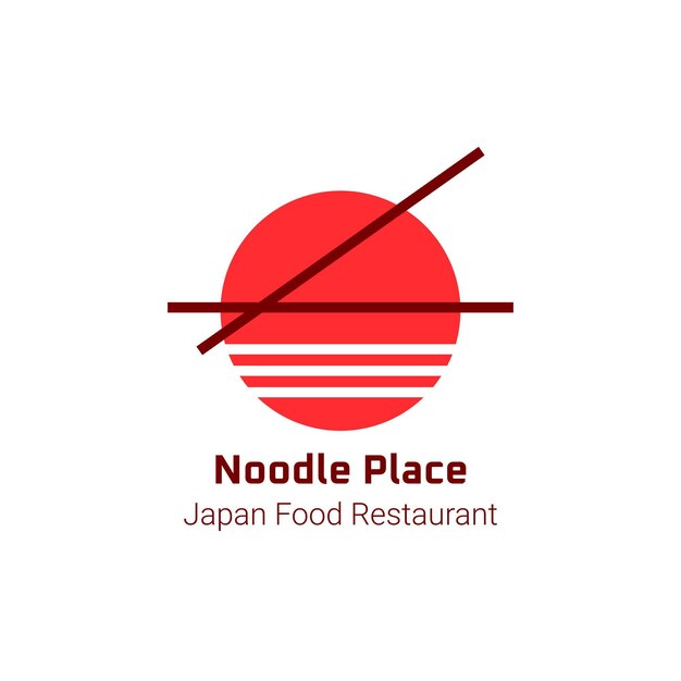 Logotipo de comida geométrica monocolor