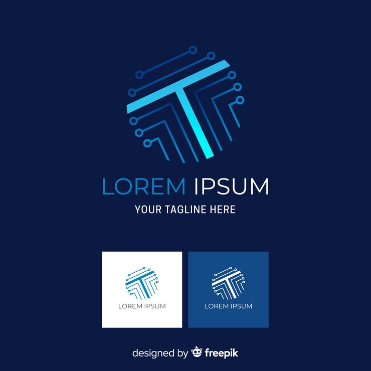 Vector gratuito logotipo de la compañía de tecnología abstracta de gradiente