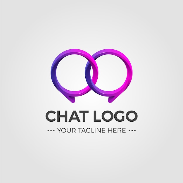 Logotipo de comunicación degradado con eslogan