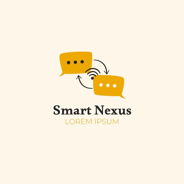 Logotipo de comunicación dibujado a mano