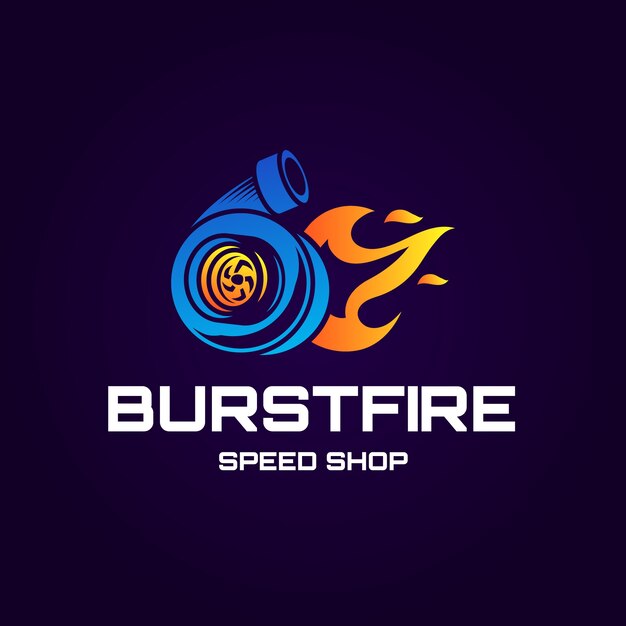 Logotipo de concepto de carrera degradado