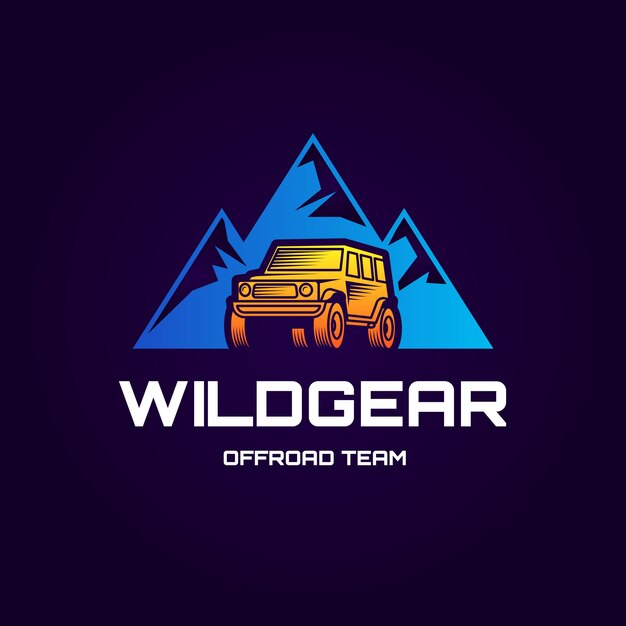 Logotipo de concepto de carrera degradado