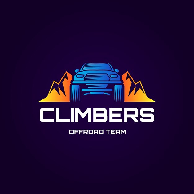 Logotipo de concepto de carrera degradado