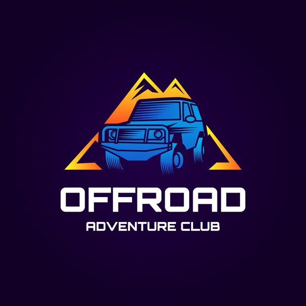 El logotipo del concepto de carreras de gradiente