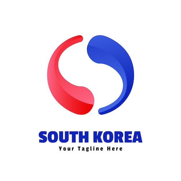 logotipo coreano degradado