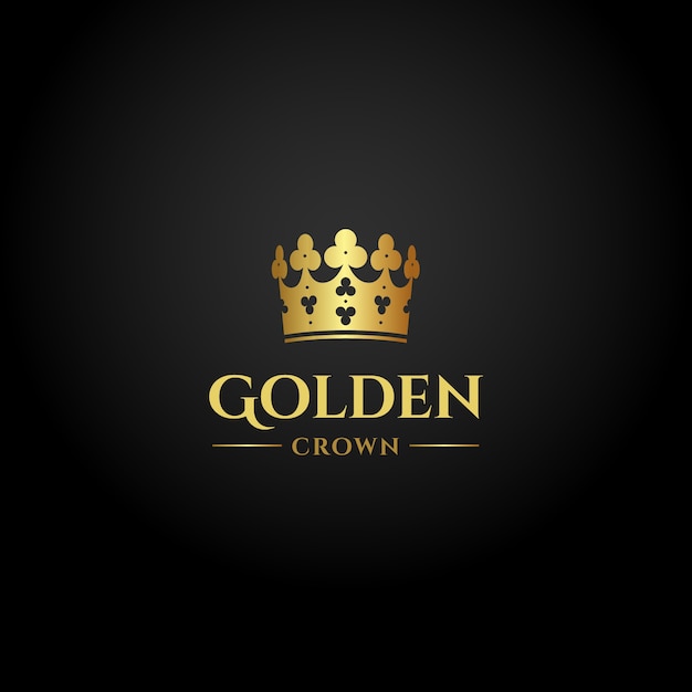 Logotipo de la corona dorada en gradiente