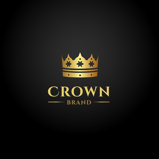 Logotipo de la corona dorada en gradiente