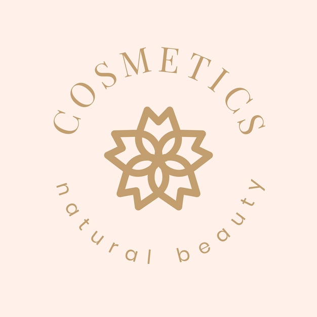 Logotipo de cosmética de belleza, vector de diseño creativo moderno