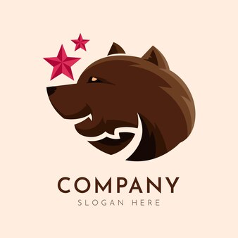 Logotipo creativo del oso de california
