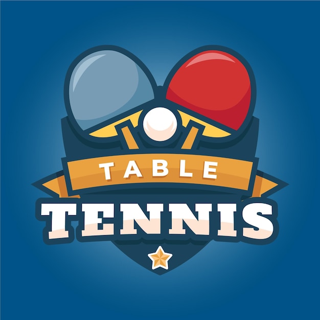 Vector gratuito logotipo detallado de tenis de mesa