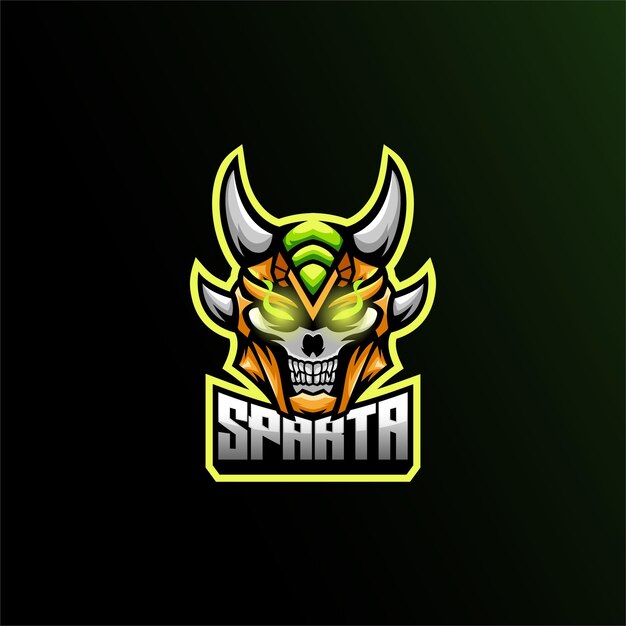 El logotipo de diseño de la mascota de Sparta esport