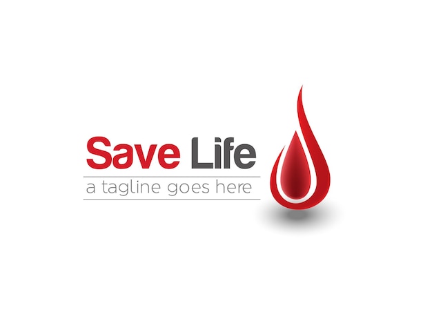 Logotipo de donación de sangre Identidad de marca Diseño de vectores corporativos