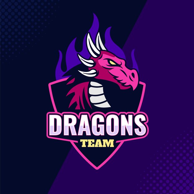 Logotipo de dragón dibujado a mano