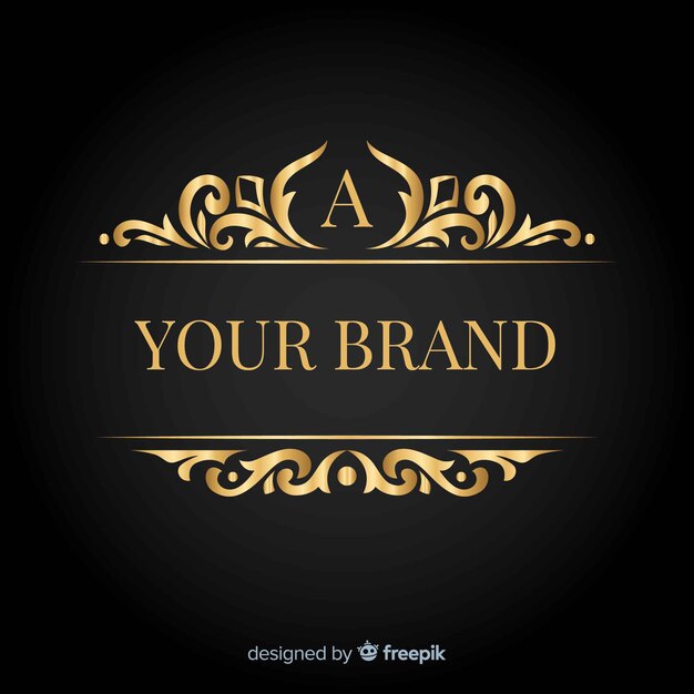 Logotipo elegante con elementos decorativos.