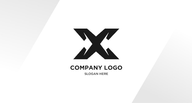 Logotipo de una empresa en blanco y negro con un fondo blanco