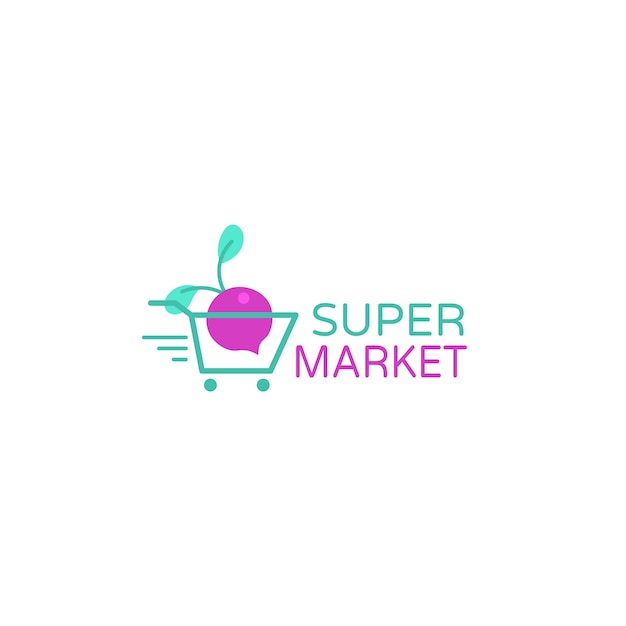 Logotipo de empresa comercial de supermercado