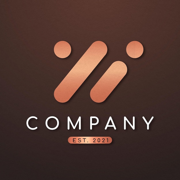 Logotipo de empresa elegante con diseño de letra W
