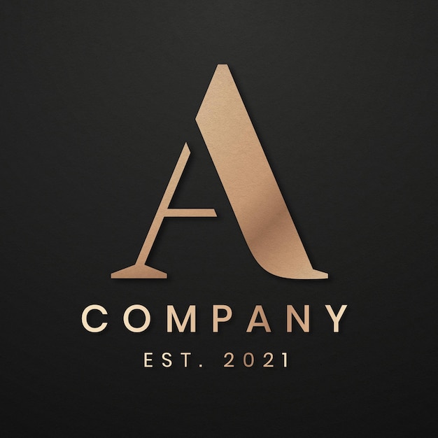 Logotipo de empresa elegante con diseño de letra a