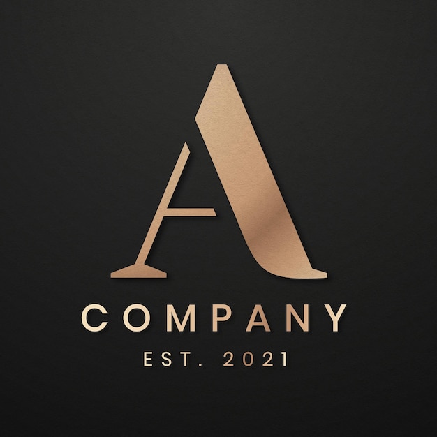 Logotipo de empresa elegante con diseño de letra A