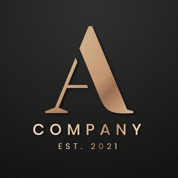Logotipo de empresa elegante con diseño de letra A