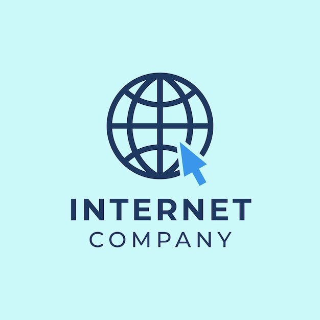 Vector gratuito logotipo de empresa de internet simple