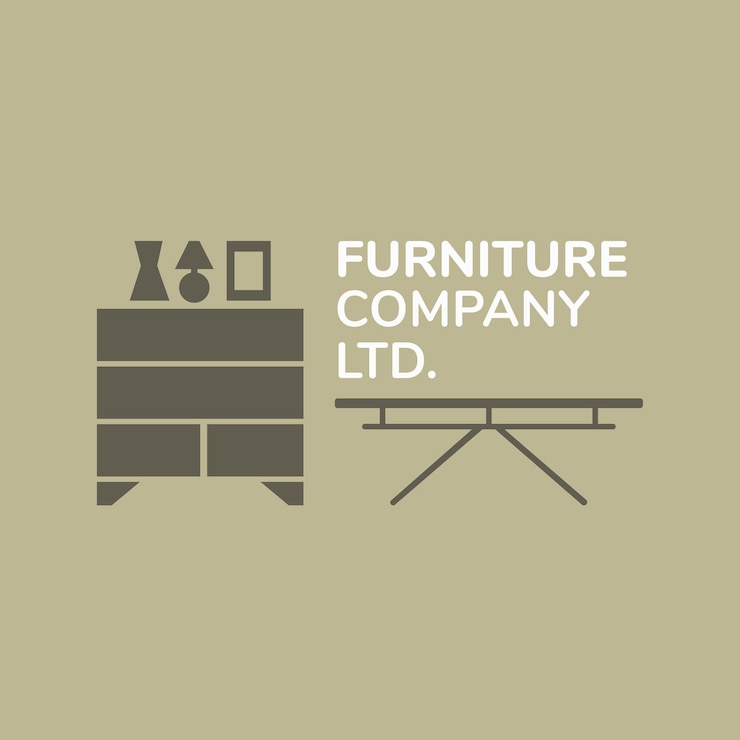 Vector gratuito logotipo de la empresa de muebles, plantilla de negocio para el diseño de marca xx, interior de la casa