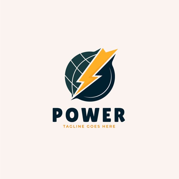 Logotipo de energía dibujado a mano