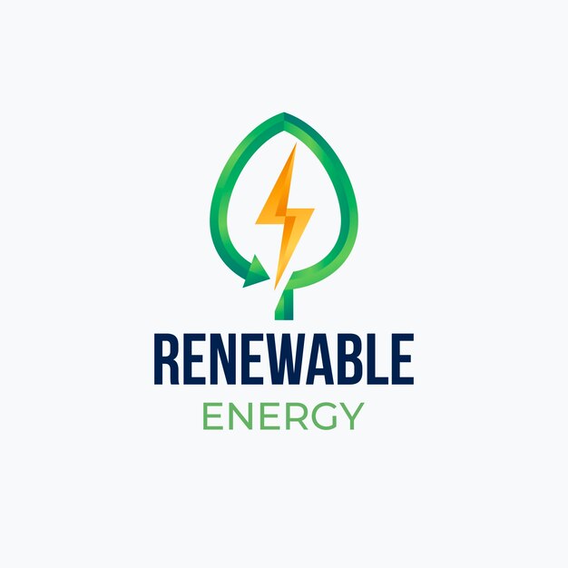 Logotipo de energía renovable degradado