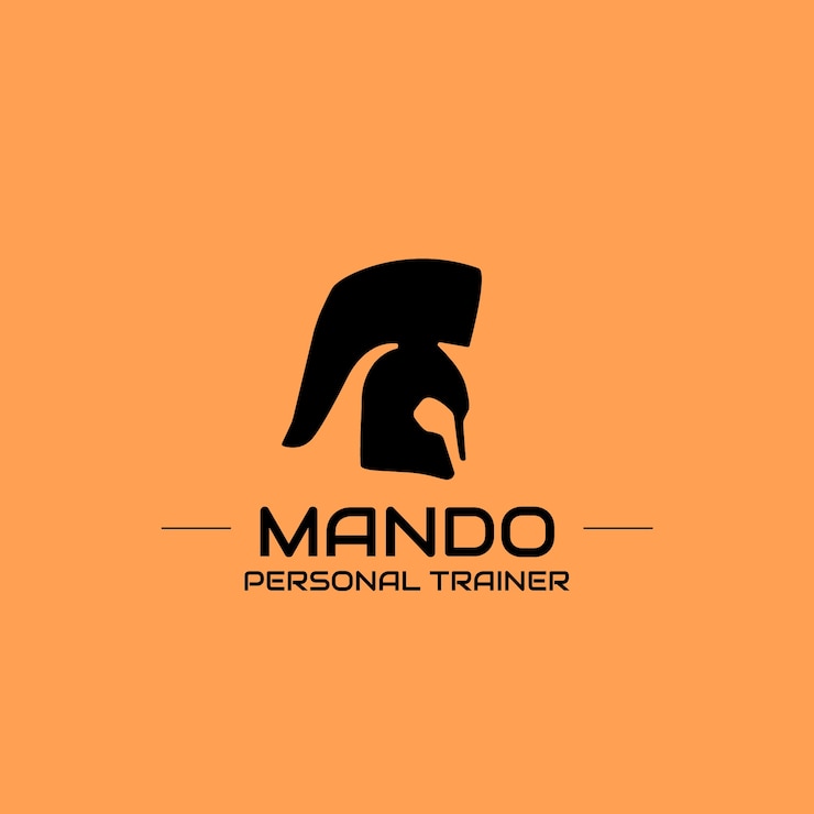 Vector gratuito logotipo de entrenador personal mando profesional