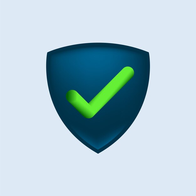 Logotipo de escudo de seguridad certificado elemento moderno para seguridad cibernética