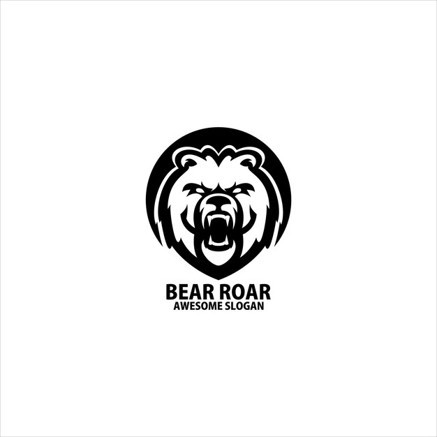 Logotipo de esport de juego de diseño de rugido de oso