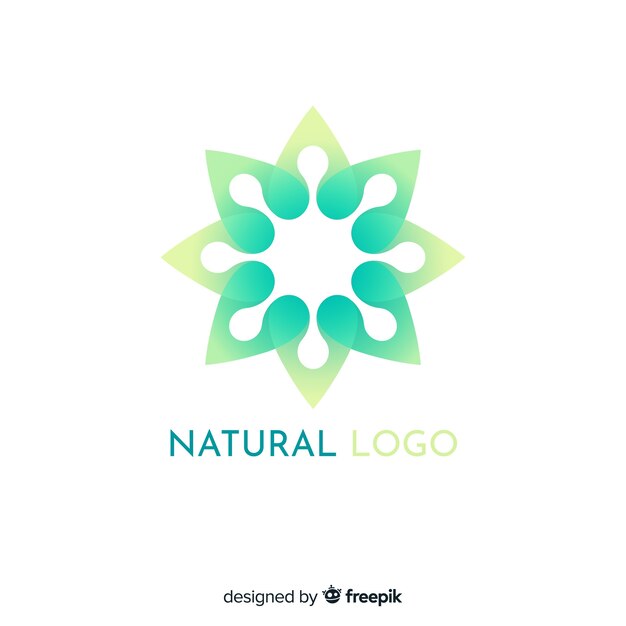 Logotipo de estilo degradado de naturaleza