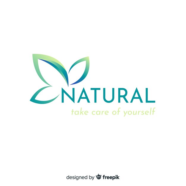 Logotipo de estilo degradado de naturaleza