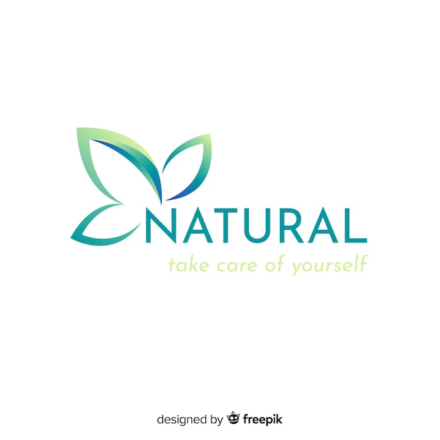 Logotipo de estilo degradado de naturaleza